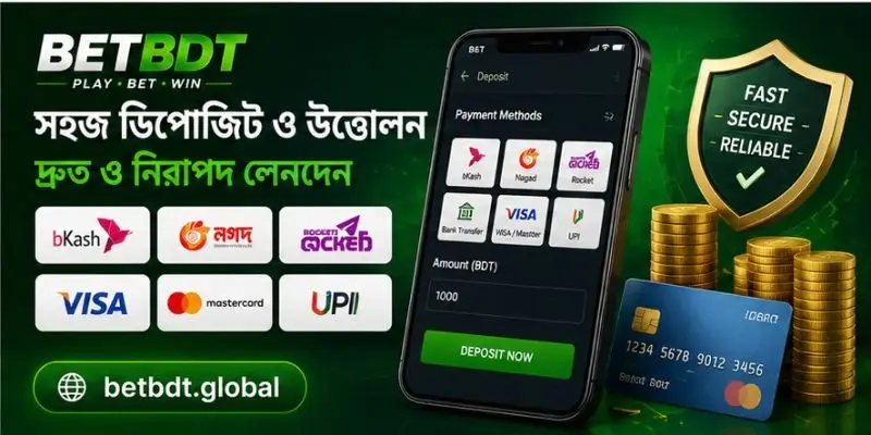 BETBDT মোবাইল ডিপোজিট, নিরাপদ পেমেন্ট এবং দ্রুত লেনদেনের তথ্যচিত্র